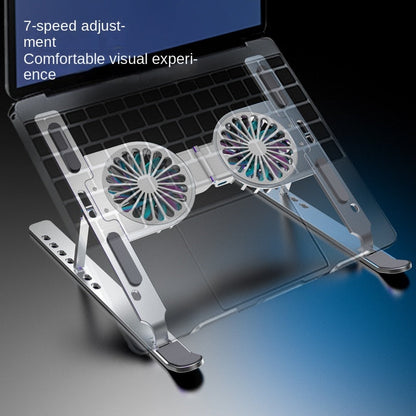 Aluminum 17inch Gaming Laptop Cooler 2 Fan Foldable Laptop Cooling Pad Notebook Stand Bracket Holder For Macbook Air Pro iPad