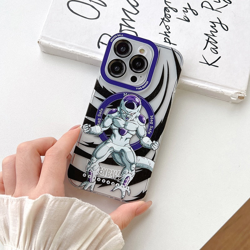 Dragons Balls Sons Gokus Kakarottos Magnetic Phone Cases For iPhone 14 13 12 11 Pro Max Plus Anime Soft Silicone Cover Gifts