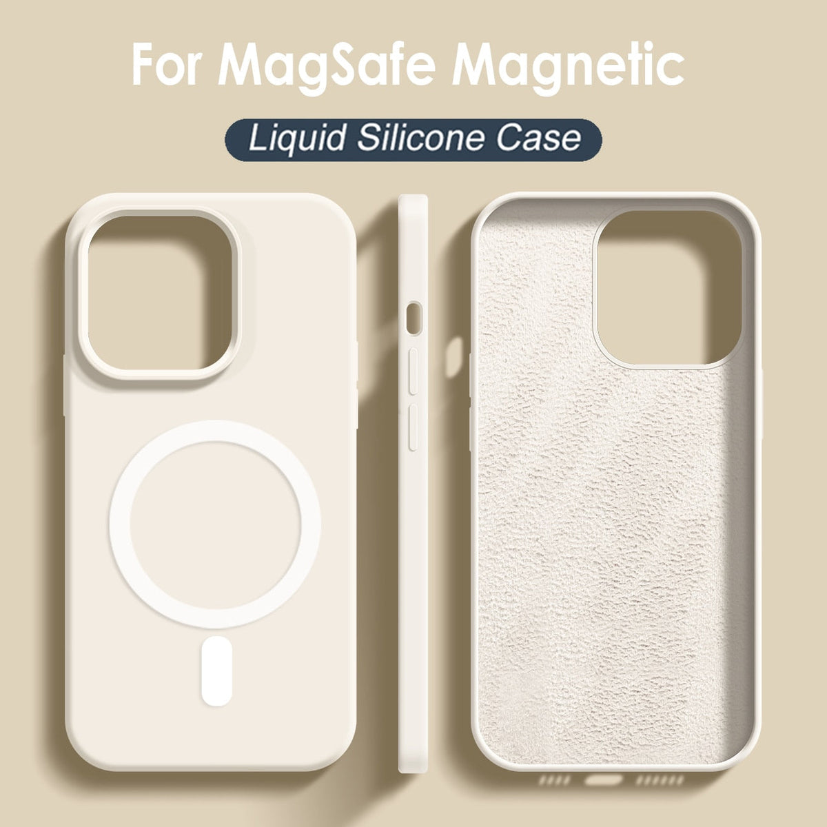 For Mag safe Magnetic Wireless Charger Case For iPhone 14 12 11 13 Pro Max Cover Funda Capa Korea Liquid Silicone Case 13 14 Pro