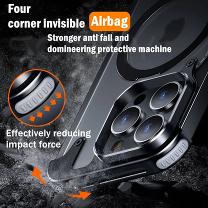 Magnetic Metal Bumper Case For iPhone 15 14 13 Pro Max Cover Magsafe Aluminum Frame Shockproof Cover For iPone 15 Pro Magsafing