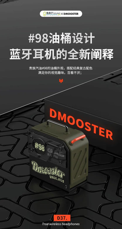 Elephant Trunk Co-branded Big Monster DMOOSTER #98 Oil Barrel Bluetooth Headset D37 Wireless Sports Model For Running