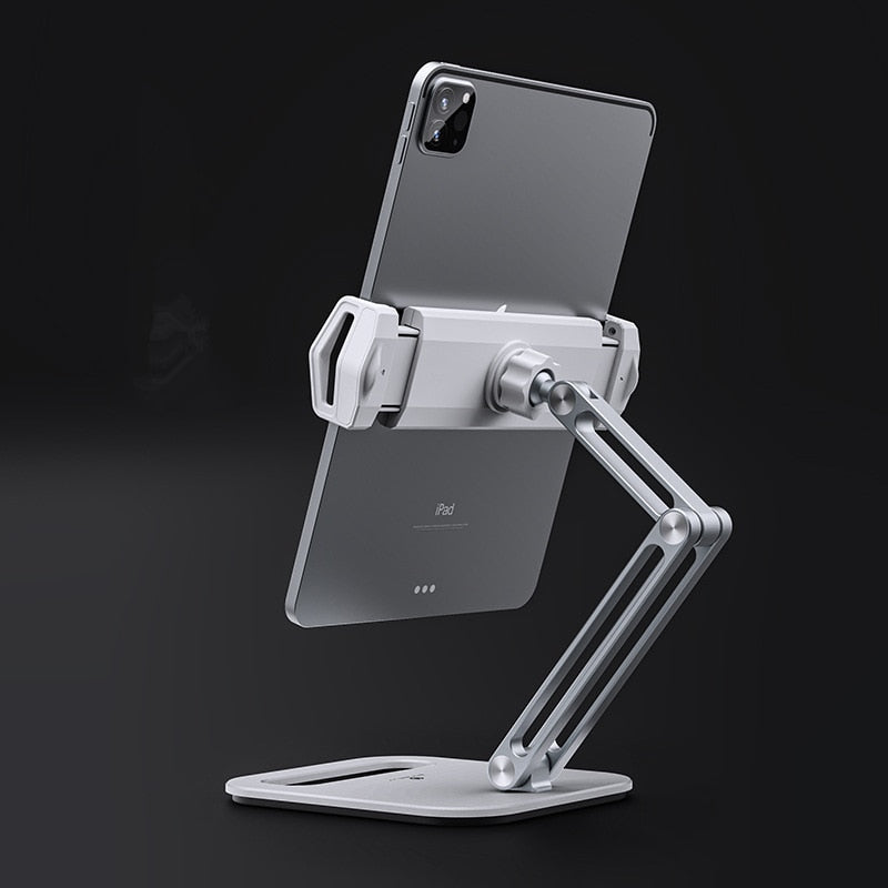 Foldable Tablet Stand Three Shaft Design Multi Angle Adjustable Tablet Support Desktop Aluminum Hands Free Cell Phone Holder