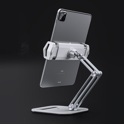 Foldable Tablet Stand Three Shaft Design Multi Angle Adjustable Tablet Support Desktop Aluminum Hands Free Cell Phone Holder