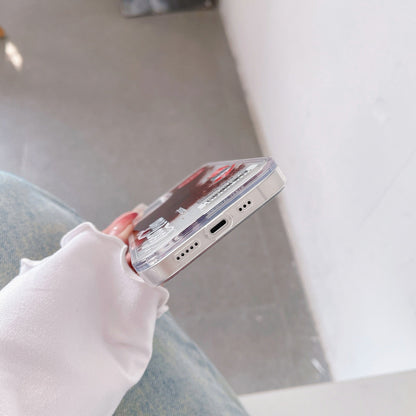 Fashion 3D quicksand cola pattern for iphone 14 14Pro 14Promax 13 13Pro 13Promax 12Pro 11 12 12promax Straight edged Case