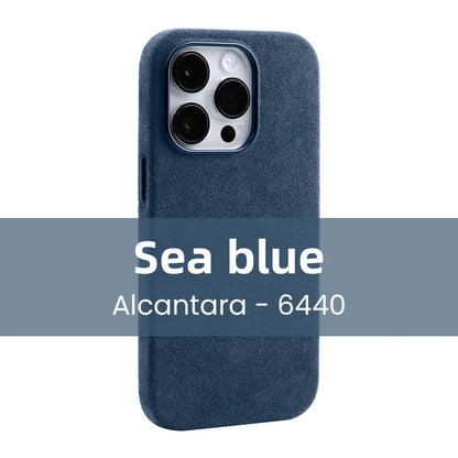 Magnetic ALCANTARA Case for iPhone 15 Pro Max 14 13 12 mini Luxury Artificial Leather Supercar Suede Phone Cases Cover