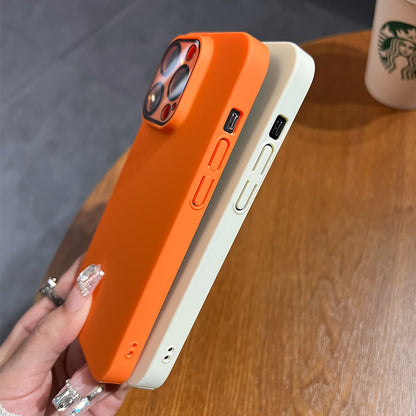 Luxury Camera Lens Glass Full Protection Phone Case For iPhone 12 13 14 Pro Max Shockproof Matte Hard PC Cellphone Funda Cover