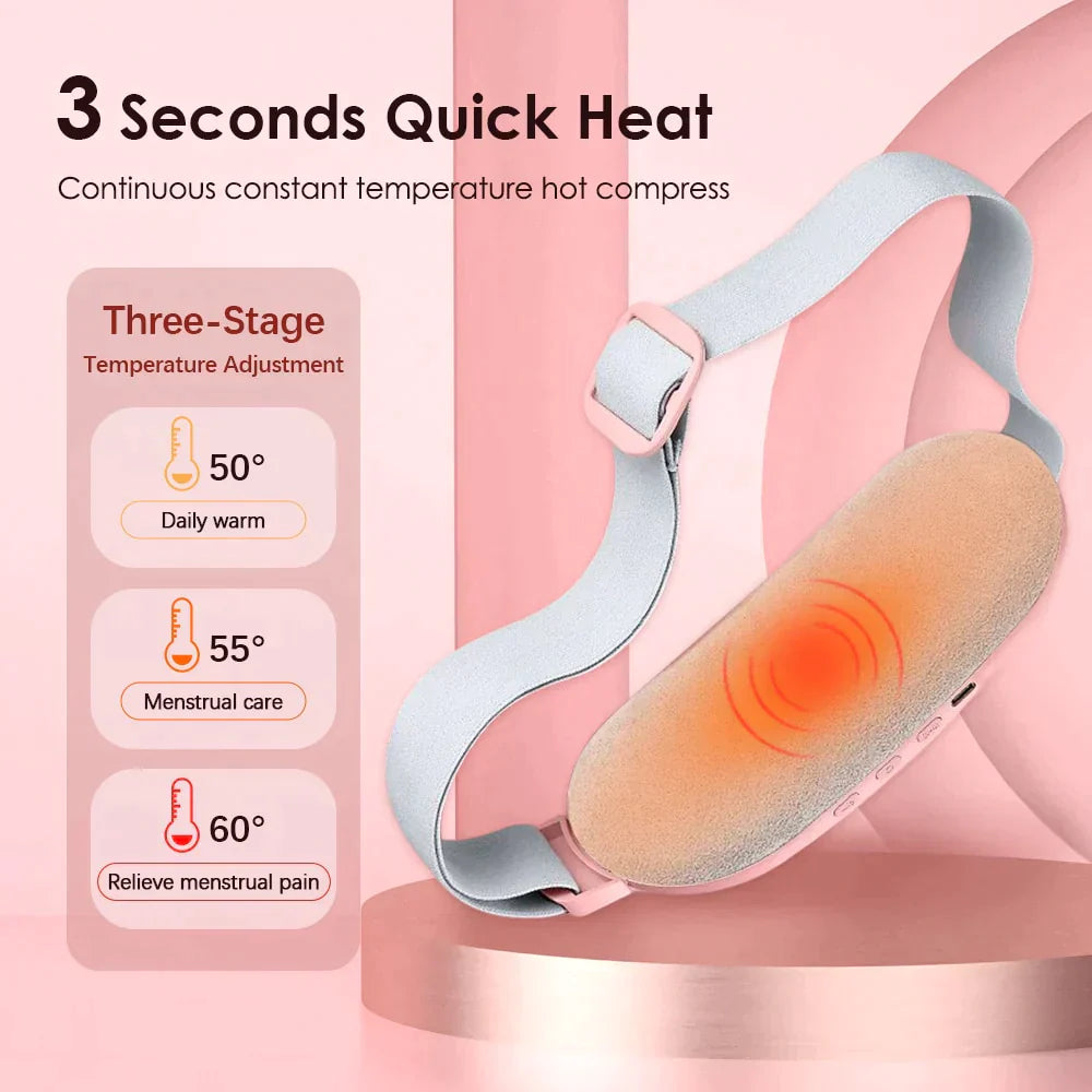 TranquiVibe™ CrampSoothe: Dynamic Heat & Massage Therapy Pad for Period Pain Relief