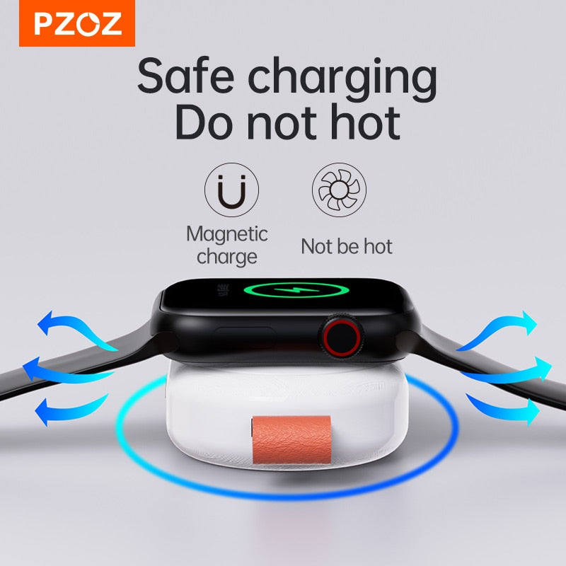 PZOZ Power Bank For iWatch Ultra 8 7 6 5 4 SE Mini Portable Wireless Charger Charging Powerbank Charger For Apple Watch Series 8
