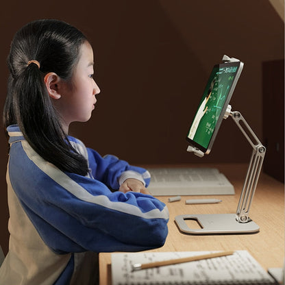 Foldable Tablet Stand Three Shaft Design Multi Angle Adjustable Tablet Support Desktop Aluminum Hands Free Cell Phone Holder