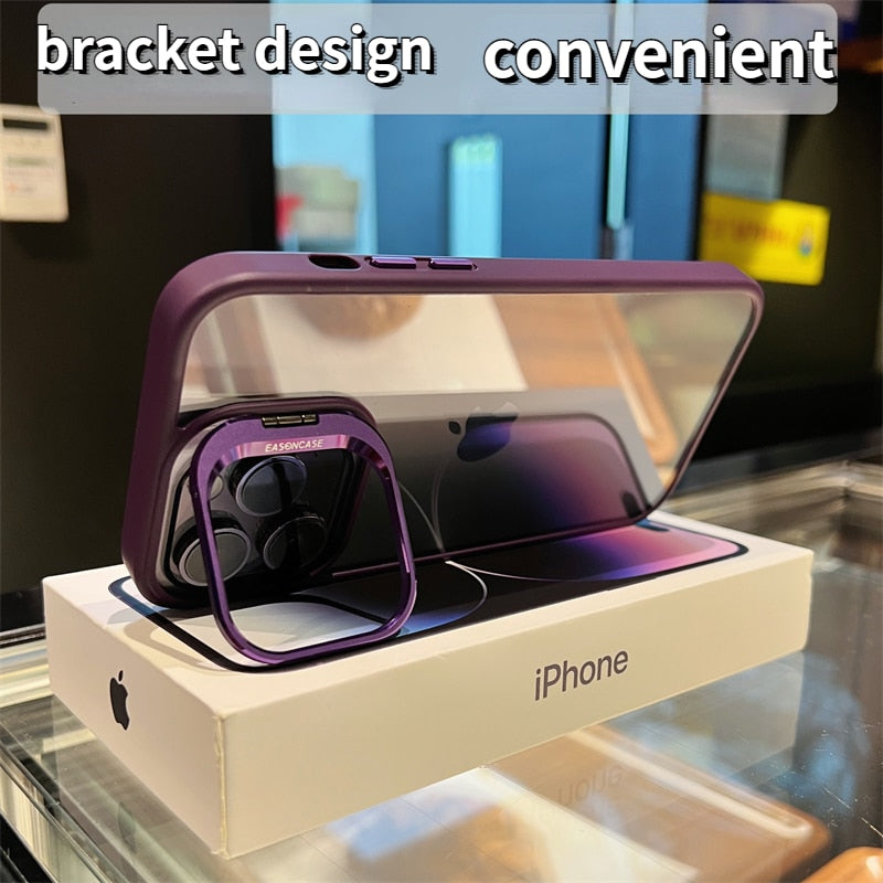 Aluminum alloy lens film cover bracket suitable for iphone 13 14 pro Max mobile phone case iphone11 12 pro Max luxury drop-proof