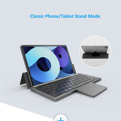 3 in 1 Portable Wireless Bluetooth 5.2 Tablet keyboard with PU Case Foldable Stand for Windows Android IOS iPad Phones