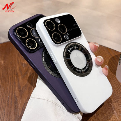 Luxury Slim Matte PC Magsafe Case for iPhone 12 Pro Max 13 Pro 14Pro 14 Pro Max Plus Lens Protector Logo Hole Ultra Thin Cover