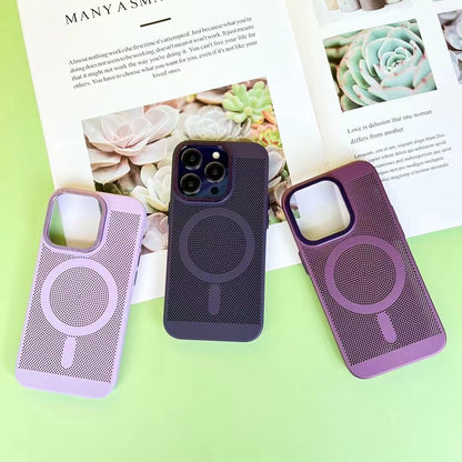 Luxury magnetic for magsafe wireless charging phone case for iPhone 11 12 pro max multicolour PC heat dissipation Cover
