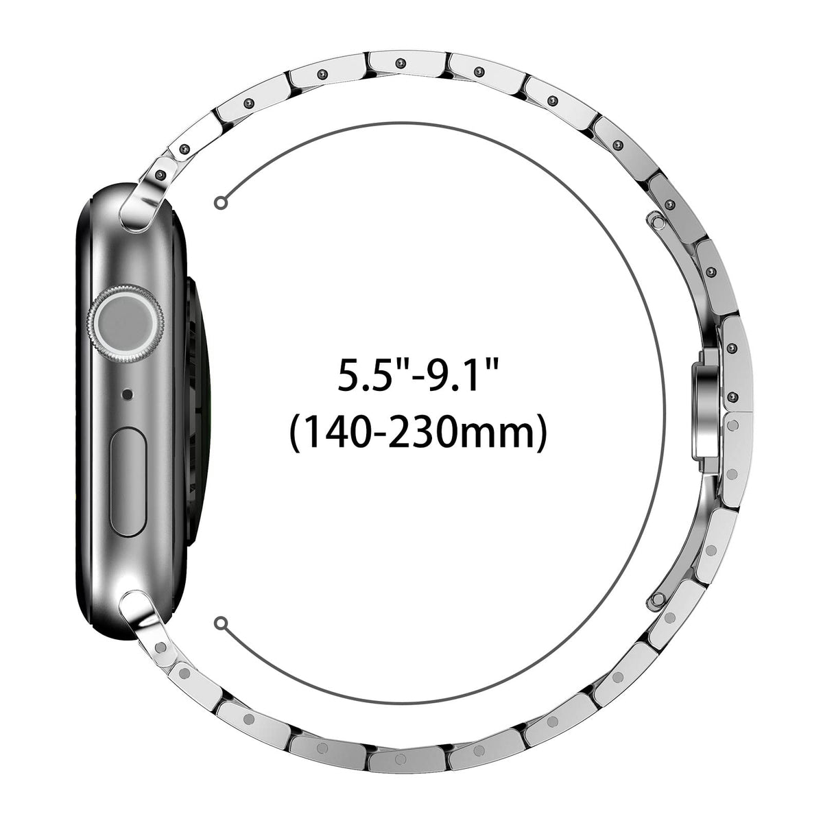 YAYUU Stainless Steel Band for Apple Watch Ultra Band 49mm 45mm 44mm, Metal Strap for Apple Watch Series 8 7 6 5 4 SE