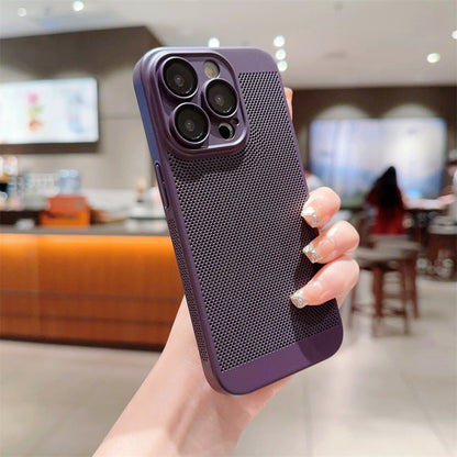 Luxury Heat Radiation Ultra Thin PC Case for iPhone 11 12 13 14 Pro Max 14 7 8 Plus Xr Xs Max X 7 8 SE 2 3 Glass Lens Flim Cover