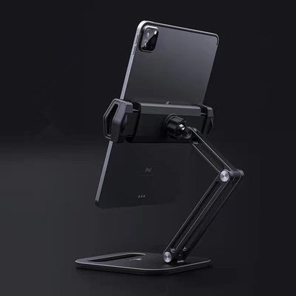 Foldable Tablet Stand Three Shaft Design Multi Angle Adjustable Tablet Support Desktop Aluminum Hands Free Cell Phone Holder
