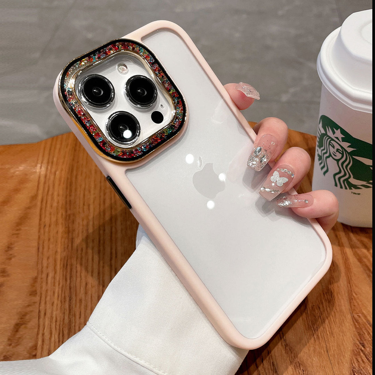 Luxury Glitter Camera Protection Case for iPhone 12 13 14 Pro Max 14 Plus 13Pro 14Pro Max Transparent PC TPU Armor Back Cover