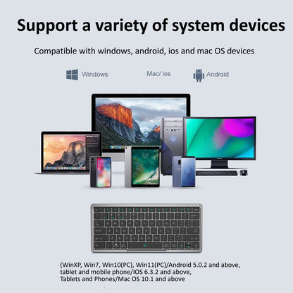 3 in 1 Portable Wireless Bluetooth 5.2 Tablet keyboard with PU Case Foldable Stand for Windows Android IOS iPad Phones