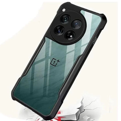 Shockproof Sleek | Oneplus 12 Cover(Clear PC + Black TPU Bumper)