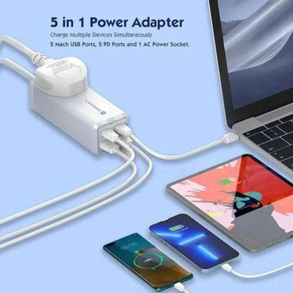 Power Socket, Compatible with Laptop,Smartphones, iPhones, Tablet, Power Bank