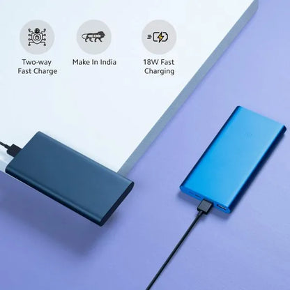 Mi 10000mAH Li-Polymer, Micro-USB and Type C Input Port, Power Bank 3i with 18W Fast Charging