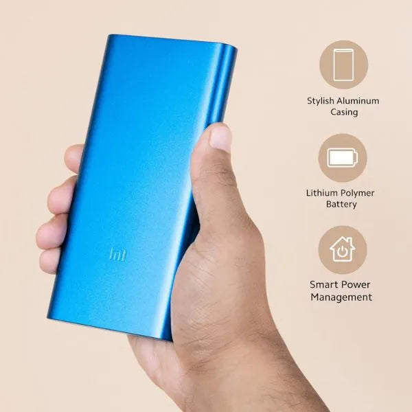 Mi 10000mAH Li-Polymer, Micro-USB and Type C Input Port, Power Bank 3i with 18W Fast Charging