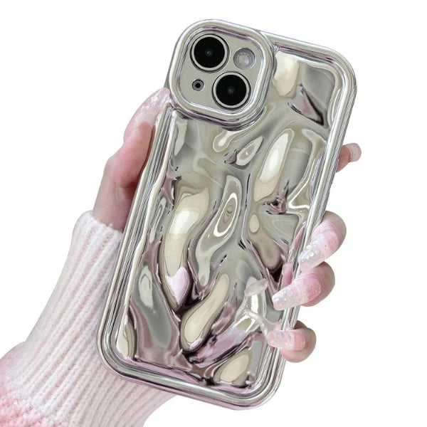 Cute 3D Water Ripple Shape Camera Lens Protection iPhone Cover