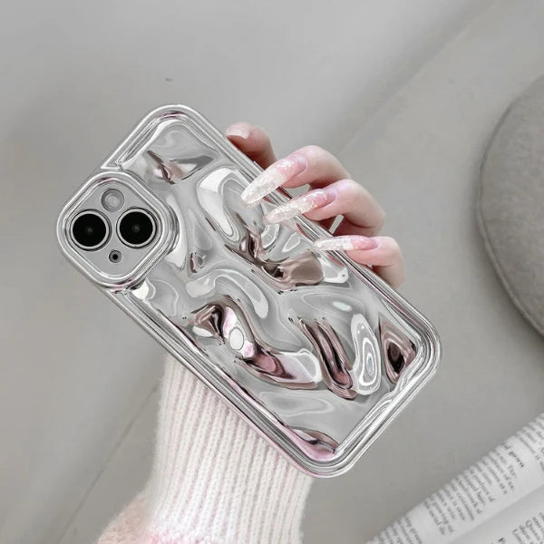 Cute 3D Water Ripple Shape Camera Lens Protection iPhone Cover