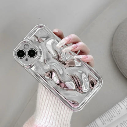 Cute 3D Water Ripple Shape Camera Lens Protection iPhone Cover