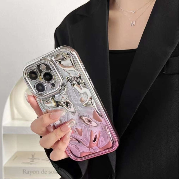 Cute 3D Water Ripple Shape Camera Lens Protection iPhone Cover