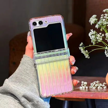 Color full Plated Folding Center Axis Case for Samsung Galaxy Flip Series