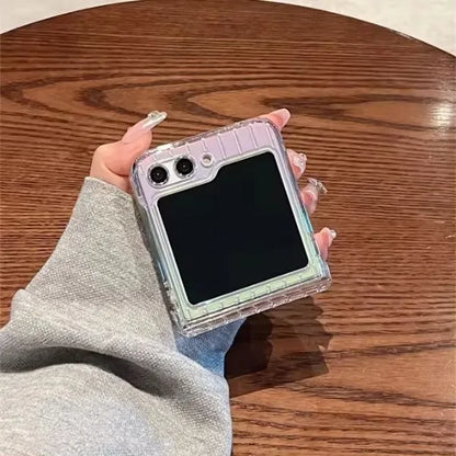 Color full Plated Folding Center Axis Case for Samsung Galaxy Flip Series