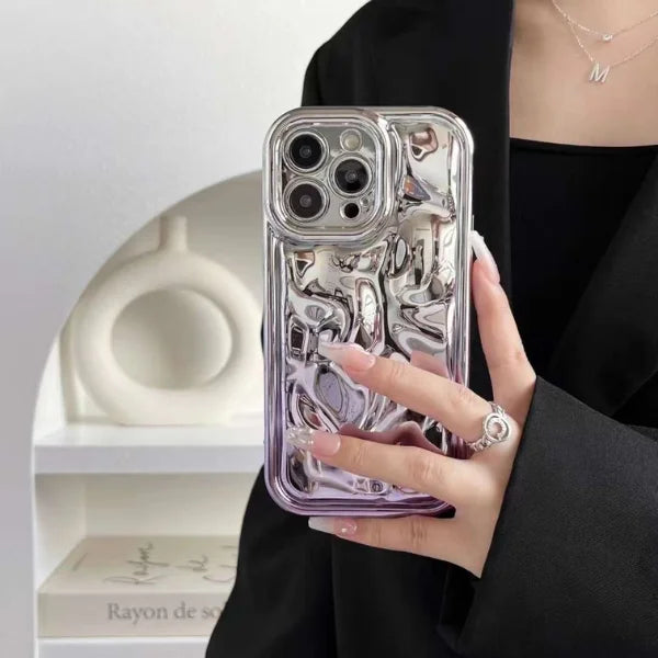 Cute 3D Water Ripple Shape Camera Lens Protection iPhone Cover