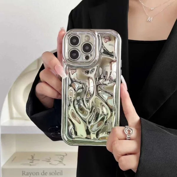Cute 3D Water Ripple Shape Camera Lens Protection iPhone Cover