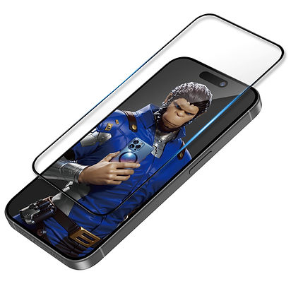 Blueo 3D Airbag Anti-broken Tempered Glass with Applicator for iPhone 15 Pro Max