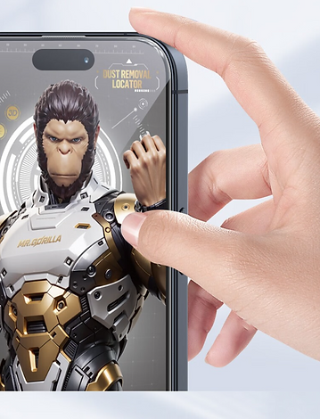 Blueo AR 3d Curved Full Glue Tempered Glass for iPhone 15 Pro Max with Applcator