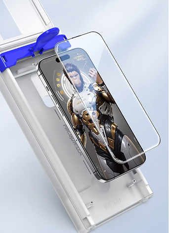 Blueo AR 3d Curved Full Glue Tempered Glass for iPhone 15 Pro Max with Applcator