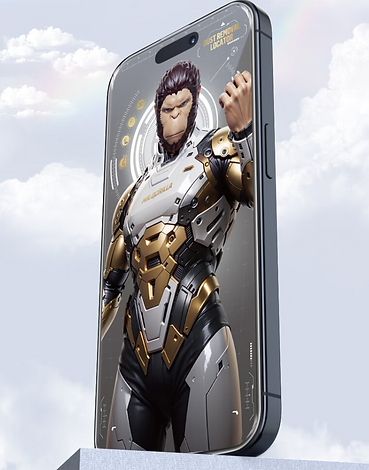 Blueo AR 3d Curved Full Glue Tempered Glass for iPhone 15 Pro Max with Applcator