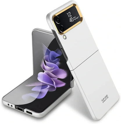 Golden Ring Camera Lens Protection Matte Cover Case Compatible with Samsung Galaxy Z Flip4 5G.