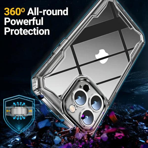 Camera Protection, Hard Crystal Clear Back, Shockproof Case Cover(TPU+Acrylic)