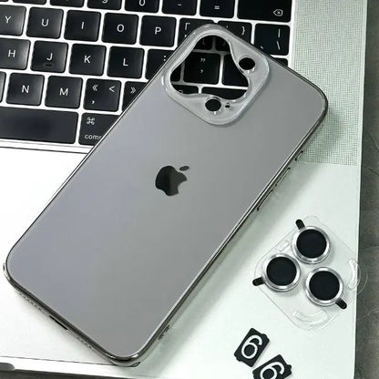 iPhone Series, 3 coated plating TPU with  PC backplane with ( Lens Protection)