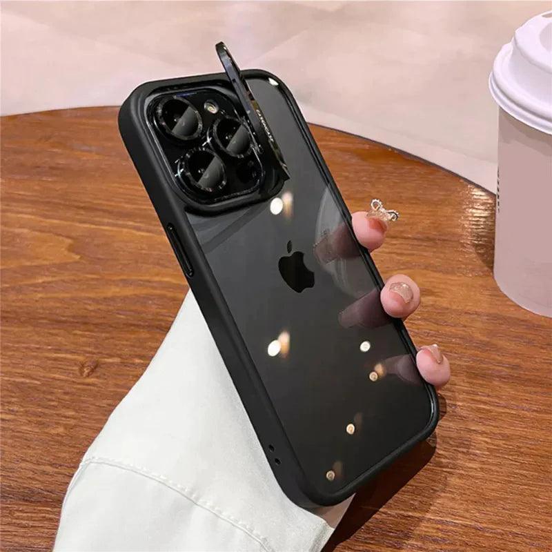 Multitasking Magic: U1 iPhone Stand Case with Built-in Kickstand, Camera Guard Crystal Clarity