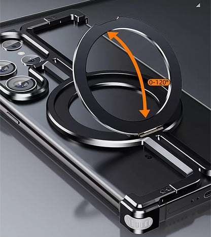 Natural Titanium Frameless Case For Samsung Phone.