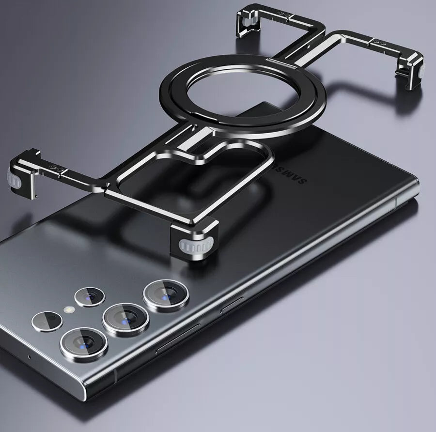 Natural Titanium Frameless Case For Samsung Phone.